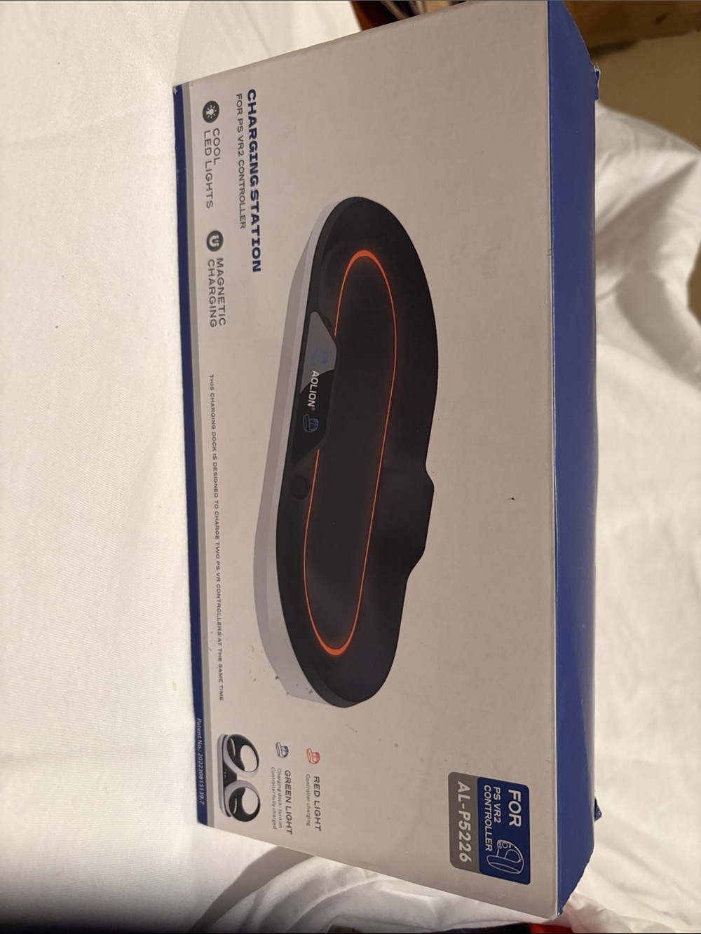 Black Controller Charging Station with Orange LED Accent
